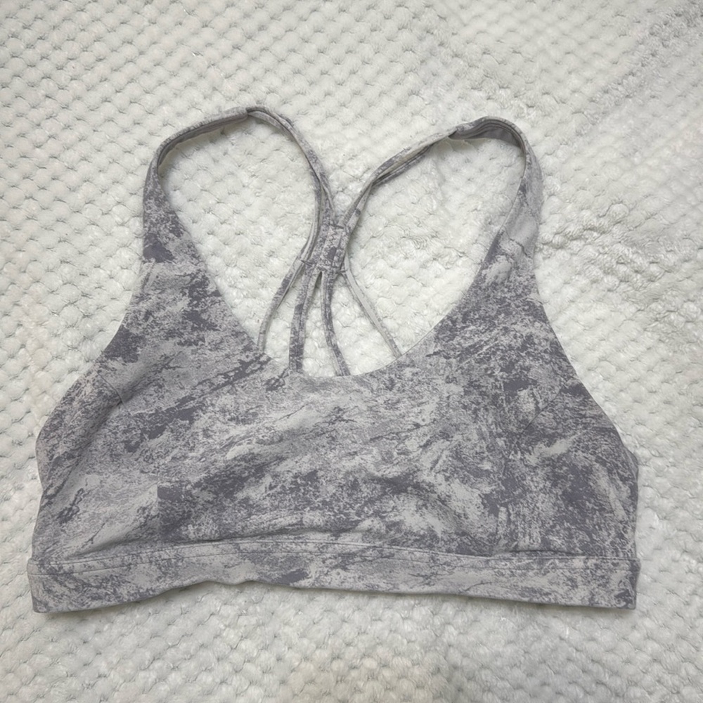 Lululemon grey marble sports bra, size 12